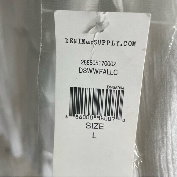 Ralph Lauren Denim & Supply Tunic Mini Dress White Button Front size L NWT - Picture 2 of 8